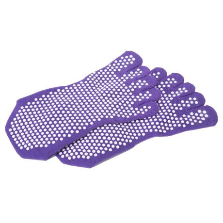 Носки для занятий йогой Bradex противоскользящие закрытые фиолетовые