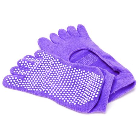Носки для занятий йогой Bradex противоскользящие фиолетовые