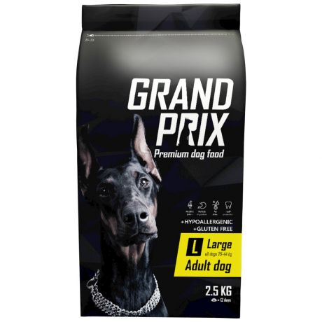 Корм Grand Prix Large Adult сухой для взрослых собак крупных пород курица 2,5кг