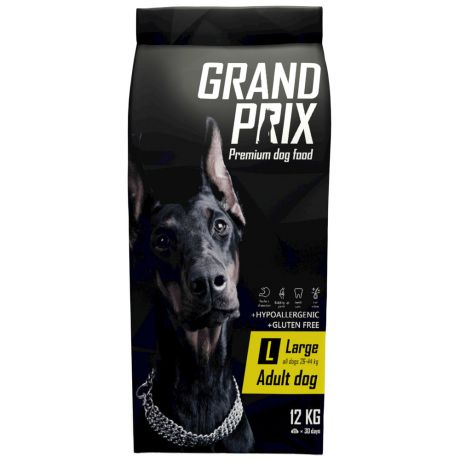 Корм Grand Prix Large Adult сухой для взрослых собак крупных пород курица 12кг
