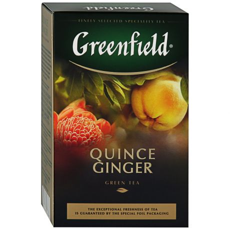 Чай Greenfield Quince Ginger зеленый листовой с ароматом японской айвы и имбирем 100 г