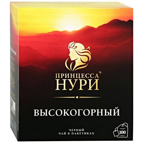 Чай Принцесса Нури Высокогорный черный 100 пакетиков по 2 г
