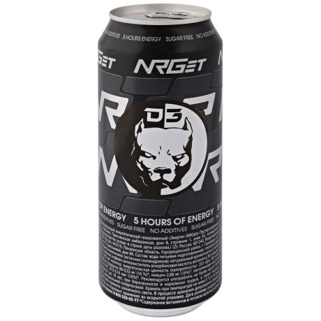 Напиток D3 NRGet тонизирующий энергетический безалкогольный газированный 0,5л