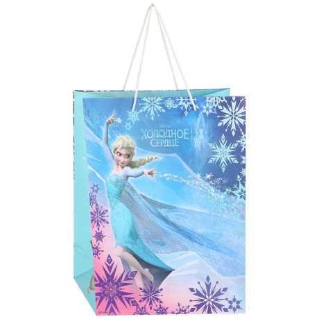 Пакет подарочный Disney Холодное Сердце Ледяная принцесса 26х32,4х12,7см