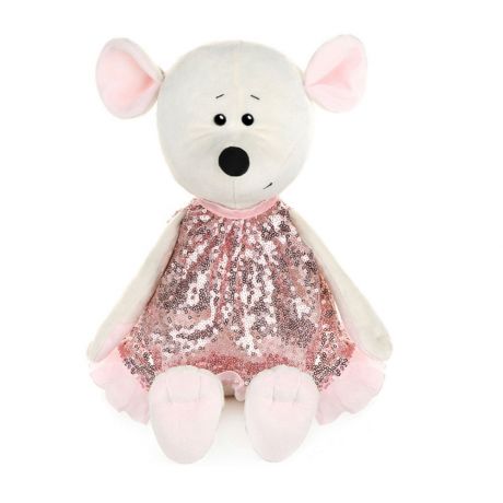 Игрушка Maxitoys Luxury мягкая Мышка Мила в розовом платье 21см