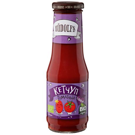 Кетчуп Rudolfs Organic томатный сладкий 0,32кг