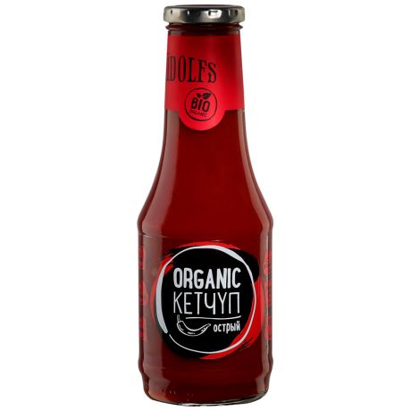 Кетчуп Rudolfs Organic томатный острый 0,53кг