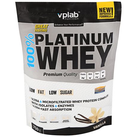 Протеин VpLab 100% Platinum Whey ваниль 0,75кг