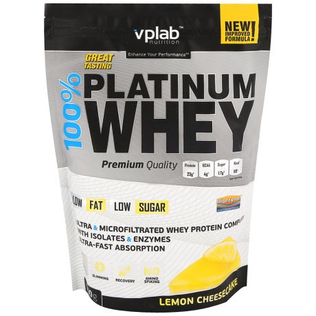 Протеин VpLab 100% Платинум Вей лимонный чизкейк 0,75кг