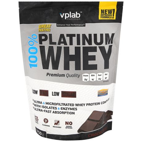 Протеин VpLab 100% Platinum Whey шоколад 0,75кг