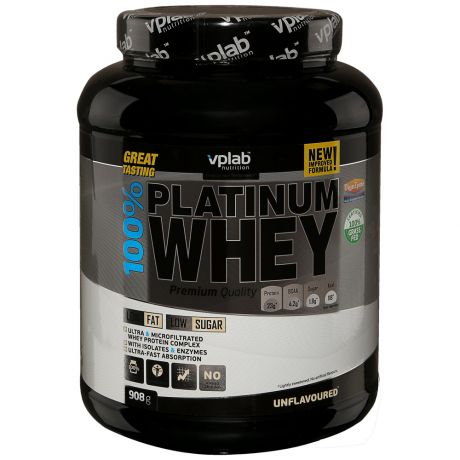 Протеин VpLab Nutrition 100% Platinum Whey нейтральный 0,908кг