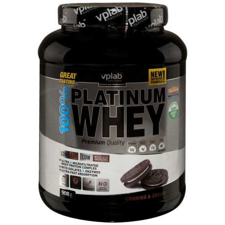Протеин VpLab Nutrition 100% Platinum Whey печенье-крем 0,908кг