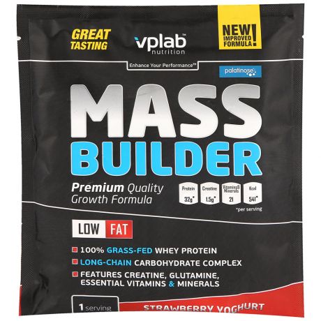 Гейнер VpLab Mass Builder клубника-йогурт 100г