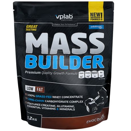 Гейнер VpLab Mass Builder шоколад 1,2кг