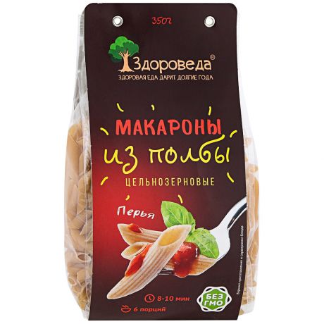 Макароны Здороведа цельнозерновые из полбы Перья 0,35кг