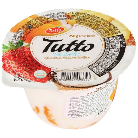 Десерт Tutto фруктовый коктейль с кокосом 250 г