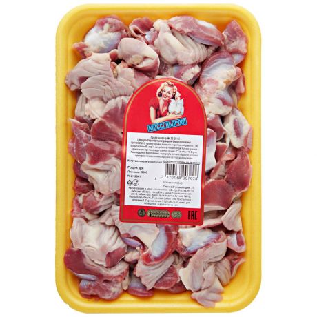 Желудки цыплят-бройлеров Моссельпром охлажденные на подложке 0.7-1.2 кг