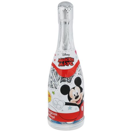 Бутылка пластиковая Disney Микки Маус с маршмеллоу и подарком 80г