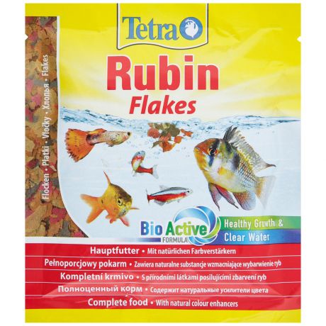 Корм TetraRubin для улучшения окраса всех видов рыб хлопья 12г