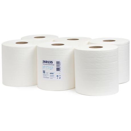 Полотенца бумажные НРБ Premium 1-слойные 6 рулонов