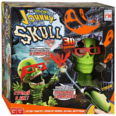 Игровой набор Johnny the Skull Тир проекционный 3D Джонни-Черепок 1 бластер