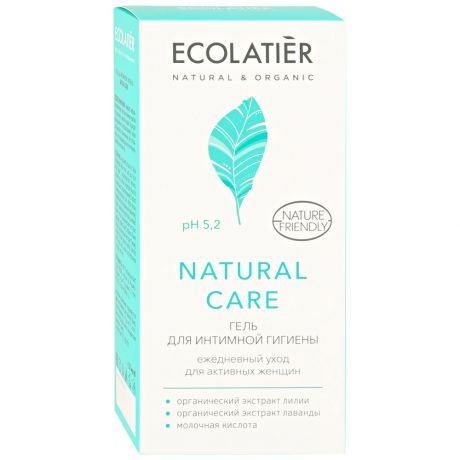 Гель для интимной гигиены Ecolatier Natural Care с экстрактом альпийской лилии и лаванды 250 мл