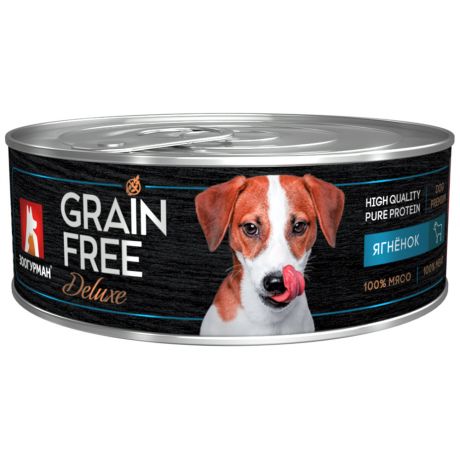 Корм влажный Зоогурман Grain Free для собак ягнёнок 100г