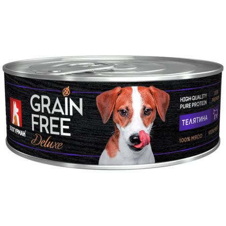 Корм влажный Зоогурман Grain Free для собак телятина 100г