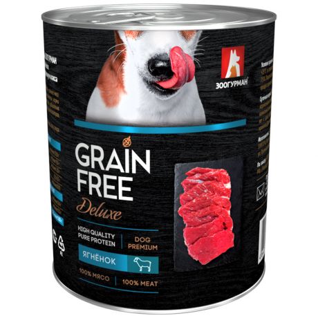 Корм влажный Зоогурман Grain Free для собак ягнёнок 0,35кг