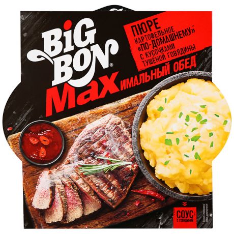 Пюре картофельное Big Bon MAX по-домашнему с говядиной 0,11кг