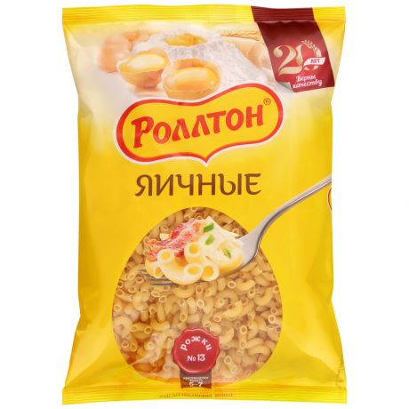 Макаронные изделия Роллтон Рожки яичные 0,4кг