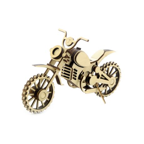 Конструктор деревянный Lemmo Мотоцикл Кросс 3D (75 деталей)