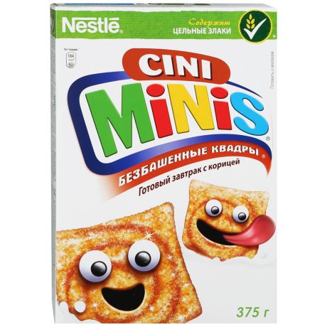 Завтрак готовый Nestle Cini Minis Безбашенные квадры с корицей 0,375кг