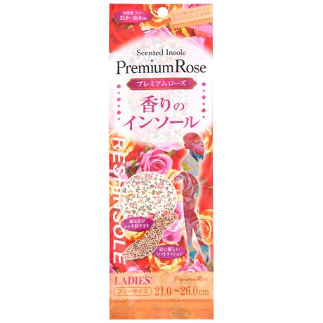 Стельки для обуви дезодорирующие Sanada Seiko с ароматом розы женские размер 34-42
