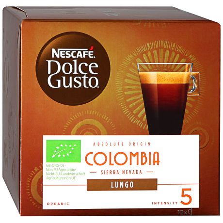 Капсулы Nescafe Dolce Gusto Lungo Columbia 12 штук по 7 г