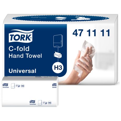 Полотенца бумажные Tork Singlefold Universal Н3 2-слойные 20 рулонов