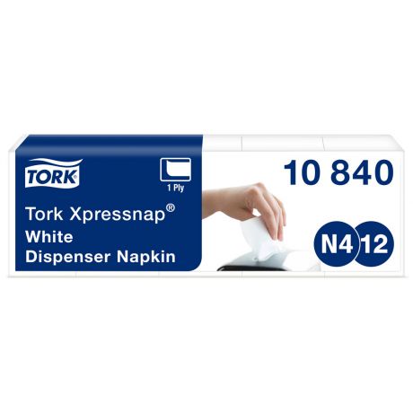 Салфетки диспенсерные Tork Universal Xpressnap N4 1-слойные сложение 1/4 21,6х33 см 225 листов 5 пачек в упаковке