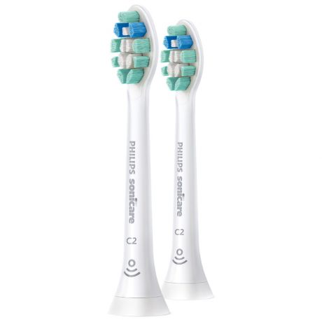 Насадки для зубной щетки Philips Sonicare C2 Optimal Plaque Defence HX9022/10 с функцией подключения BrushSync (2 штуки)