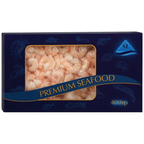 Креветка Seafood Line ванамей очищенная варено-мороженая 100/200 400 г