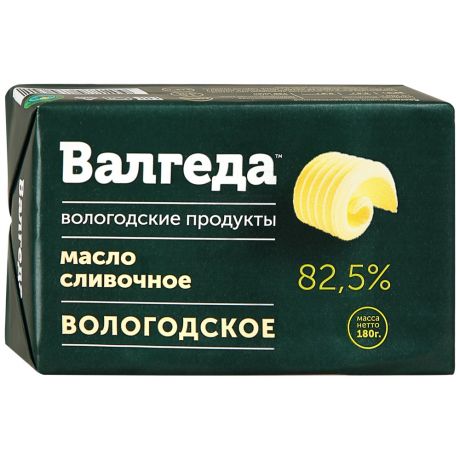Масло Валгеда сливочное вологодское 82.5% 180 г