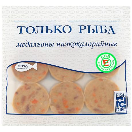 Медальоны Fish Diet из нерки тунца и моркови мороженные 300 г