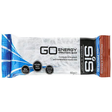 Батончик SiS углеводный с протеином GO Energy + Protein Bar вкус Chocolate Orange 60г