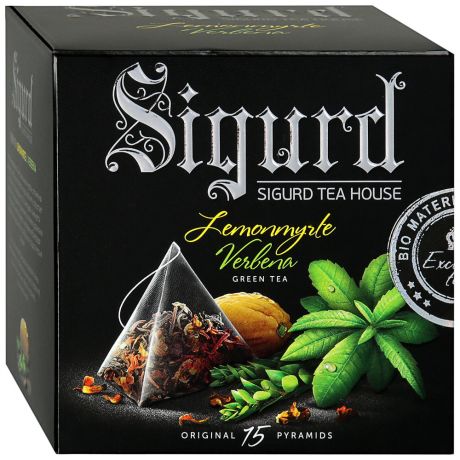 Чай Sigurd Lemonmyrte Verbena зеленый 15 пирамидок по 2 г