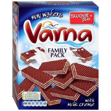 Вафли Sweet Plus Varna Мини с молочным кремом 200 г