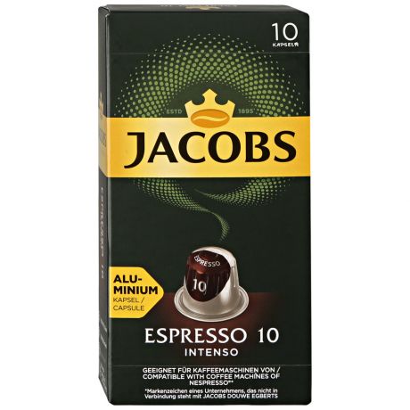 Капсулы Jacobs Espresso 10 Intenso молотый 10 штук по 5.2 г