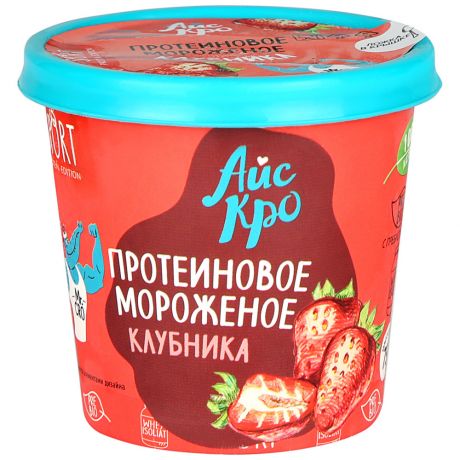 Мороженое АйсКро с протеином Клубника без сахара 75 г