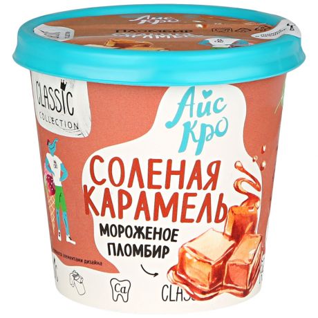 Мороженое АйсКро пломбир Соленая карамель 75 г
