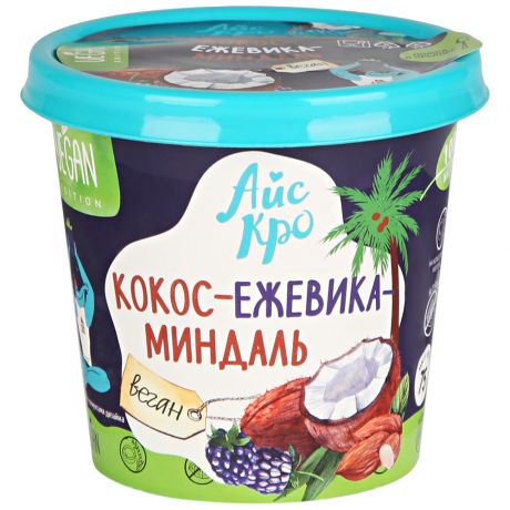 Мороженое АйсКро на растительной основе Кокос ежевика миндаль без сахара 75 г