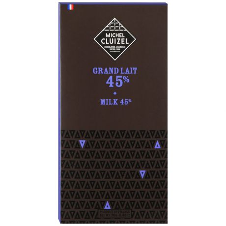 Плитка Michel Cluizel из молочного шоколада 45% какао 70 г