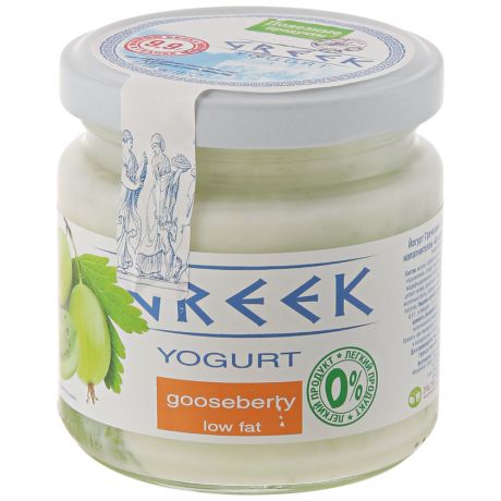Йогурт Полезные продукты Греческий обезжиренный Крыжовник 165 г